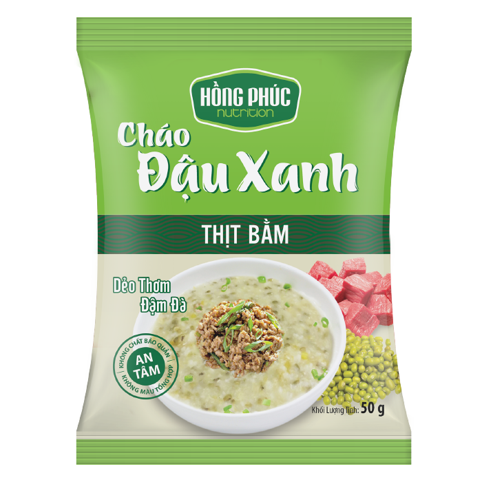CHÁO ĐẬU XANH THỊT BẰM HỒNG PHÚC